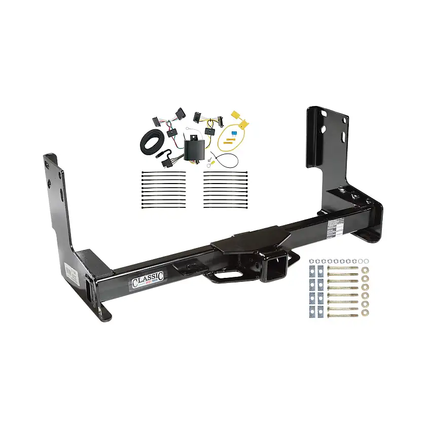 2007-2009 Dodge Sprinter 2500 Except w/Factory Step Bumper Draw-tite Class 4 Trailer Hitch, 2 Inch Square Receiver Bundle w/ Plug-n-Play T-One Wiring Harness