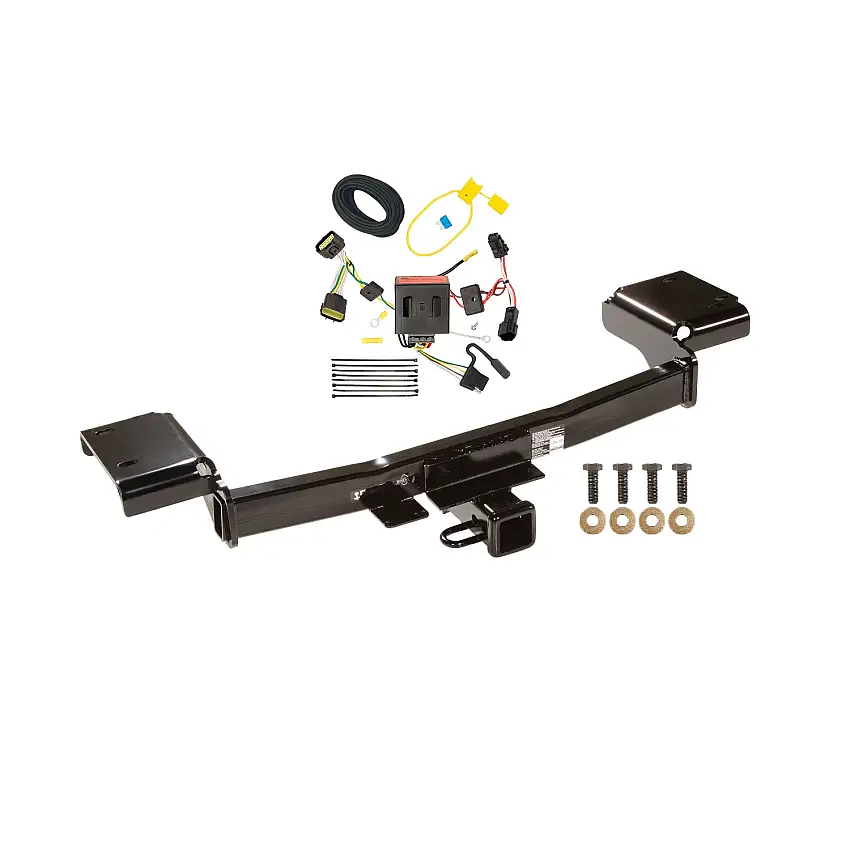 2011-2016 KIA Sportage Draw-tite Class 3 Trailer Hitch, 2 Inch Square Receiver Bundle w/ Plug-n-Play T-One Wiring Harness