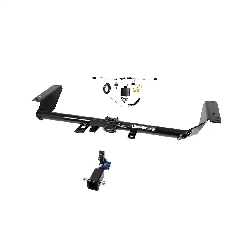 2021-2024 Chrysler Pacifica Draw-Tite Hidden Hitch Completely Hidden Trailer Hitch 2 Inch Removable Receiver Bundle w/ Plug-n-Play T-One Wiring Harness
