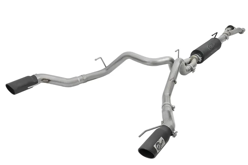 2017-2020 Ford Raptor aFe Mach Force XP 3 inch to 3.5 inch Cat-Back Kit (Black Tips) | 49-33094-B