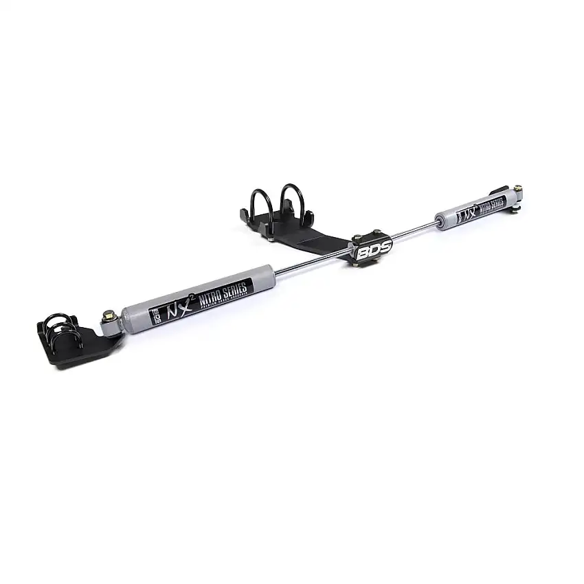 BDS Suspension Dual Steering Stabilizer Kit NX2 Shocks T-Style Steering 03-13 Ram 2500 / 03-12 3500