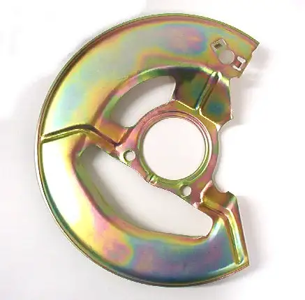 SHIELD-BRAKE BACKING-LEFT FRONT-GOLD-76-82 (#E3081L)