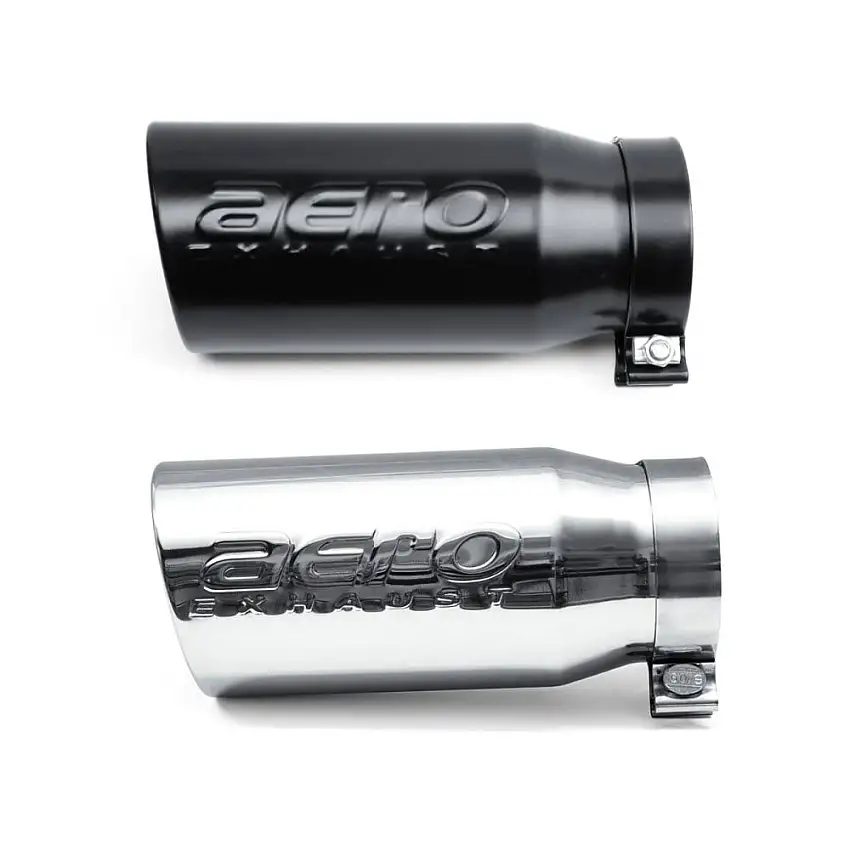 Aeroturbine 4" Inlet 5" Outlet Rolled Edge Angle Cut Bolt-On Aero Exhaust Tip