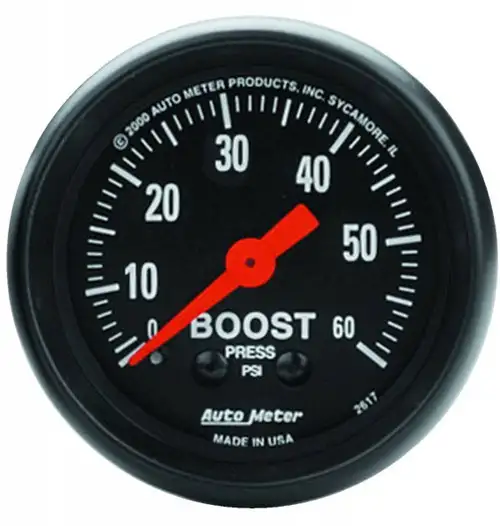 AutoMeter GAUGE, BOOST, 2 1/16", 60PSI, MECHANICAL, Z-SERIES 2617