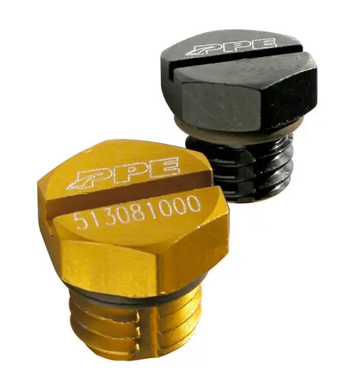 PPE Diesel Air Bleeder Screw - Yellow - GM 6.6L 513081000
