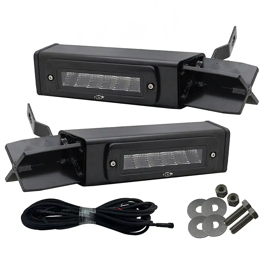 Race Sport Lighting Hitch Bar Reverse 7" LED Light Blacked Out Kit 11-16 Ford SuperDuty