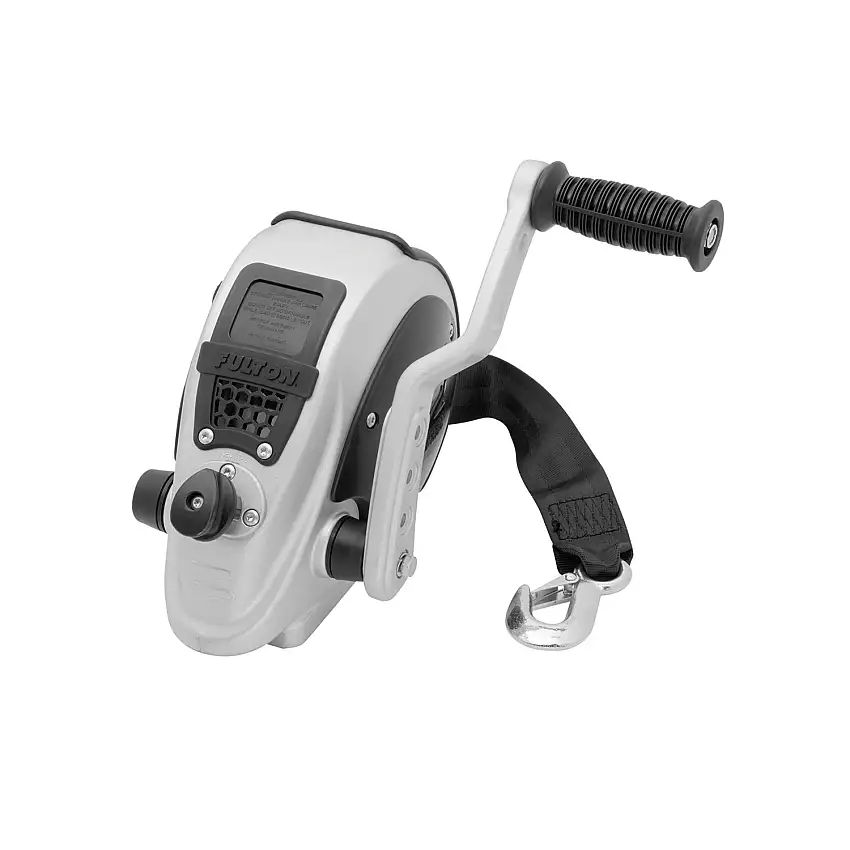 Fulton F2 Marine Trailer Winch, Single-Speed, 2,000 lbs. Capacity, 20 ft. Strap FLFW20000101