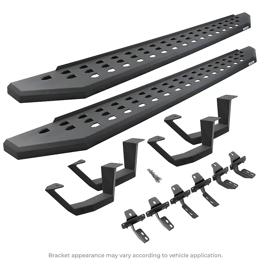 Go Rhino 6940488020PC RB20 Running Boards with Mounting Brackets, 2 Pairs Drop Steps Kit