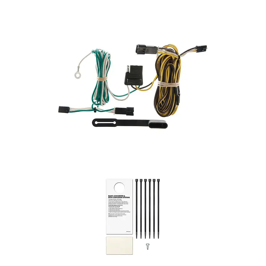 CURT Custom Wiring, 4-Way Flat, Select Chevy G10, G20, G30, GMC G1500, G2500, G3500 Trailer Connector Kit