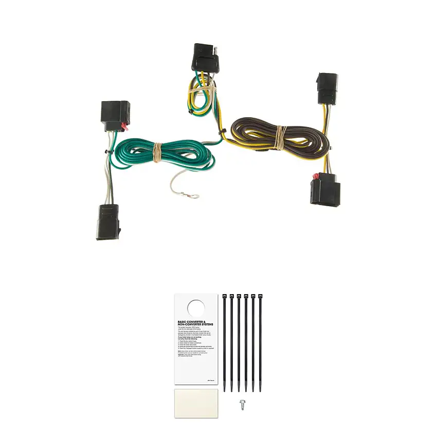 CURT Custom Wiring Harness, 4-Way Flat Output, Select Dodge Durango Trailer Connector Kit