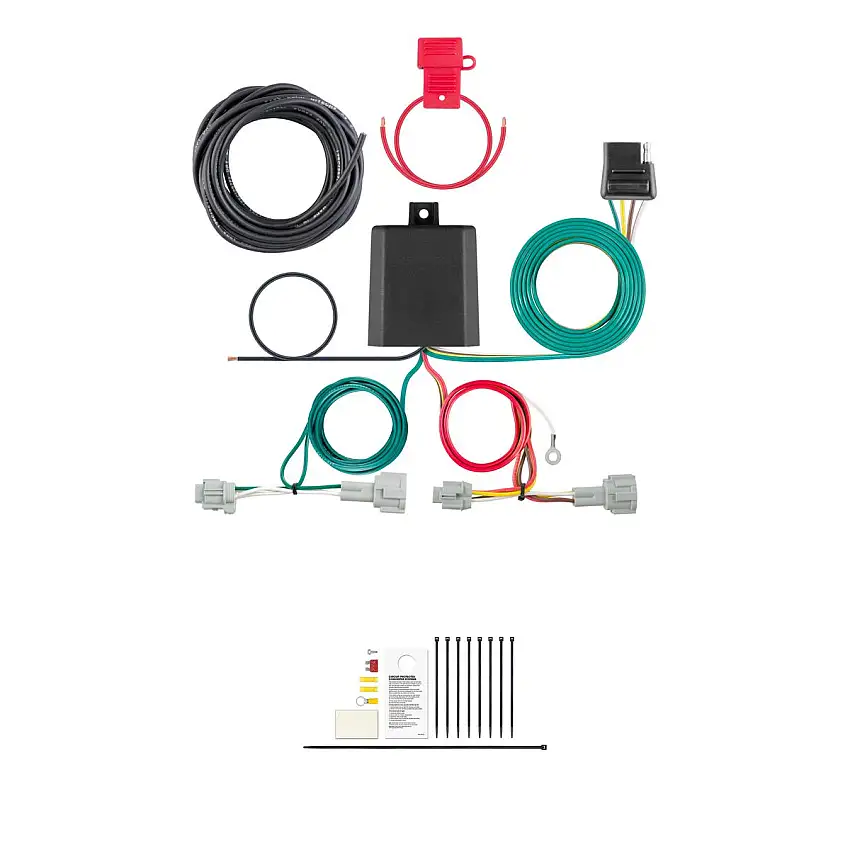 CURT Custom Wiring Harness, 4-Way Flat Output, Select Nissan Quest Trailer Connector Kit