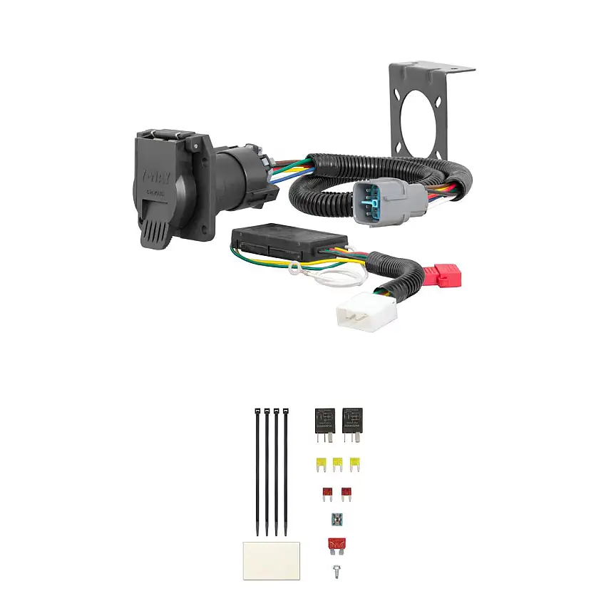 CURT Custom 7-Way RV Blade, Select Honda Pilot, Ridgeline, OEM Tow Package Required Trailer Connector Kit