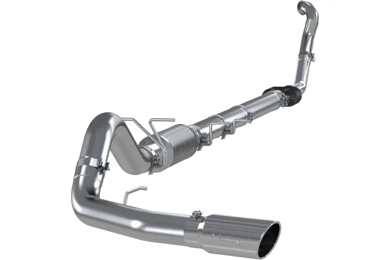 1994-1997 7.3L Ford F250 & F350 MBRP 4 inch Single Side Turbo Back Exhaust System Aluminized (with Tip) | MBR| S6218AL
