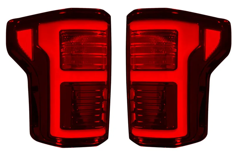 2015-2017 Ford F150 & Ford Raptor Recon OLED Taillights with BLIS (Smoked Red Lens) | 264268LEDRBK
