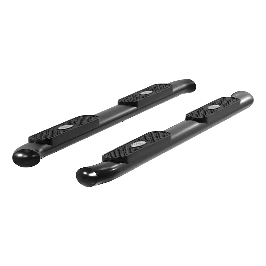 ARIES 4" Black Steel Oval Side Bars, Select Toyota Tacoma Step Nerf Bar Kit