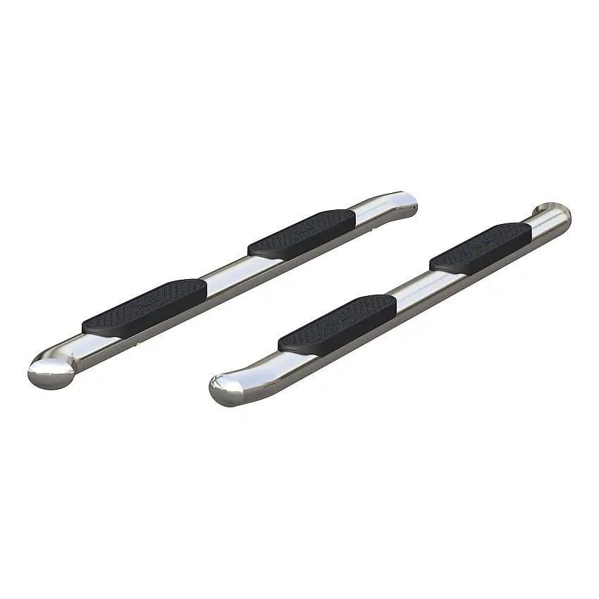 ARIES 4" Polished Stainless Oval Side Bars, Select Ford Excursion, F-250, F-350 Step Nerf Bar Kit