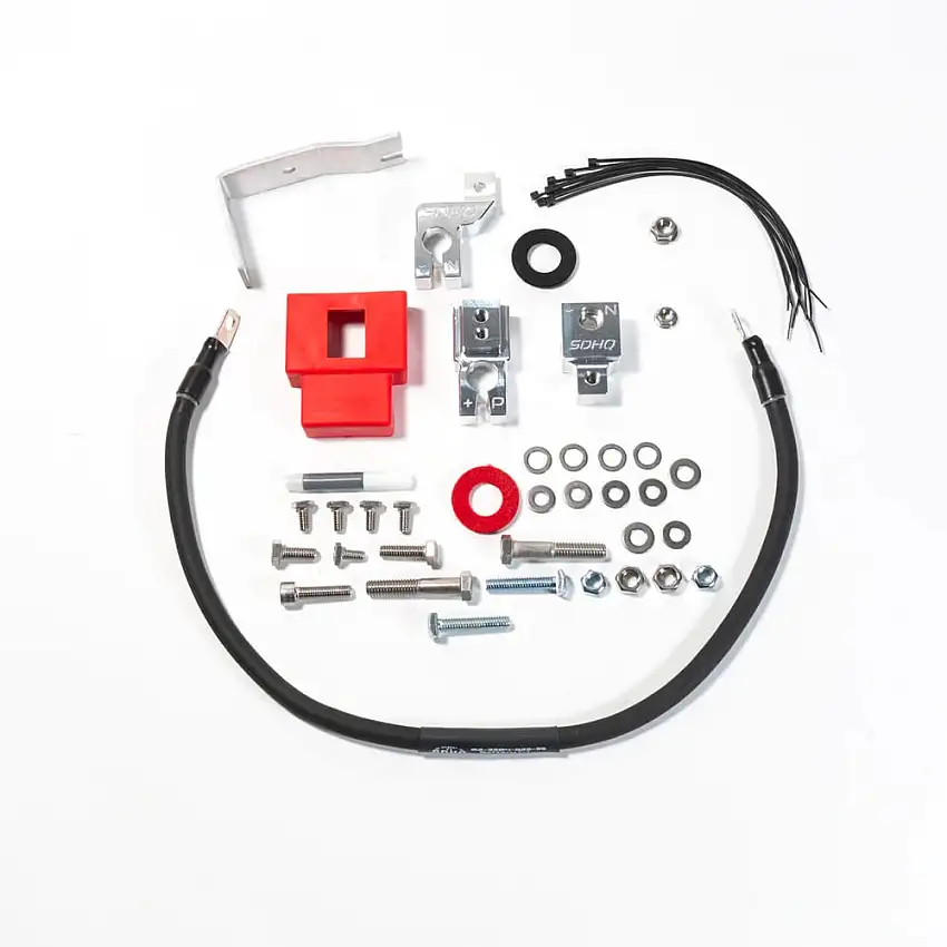SDHQ Built Billet Battery Terminal Kit 18-23 Jeep Wrangler JL / 20-23 Gladiator JT 3.0L EcoDiesel