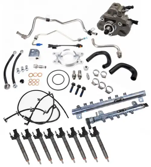 11-16 GM 6.6L LML DURAMAX DIESEL - FUEL CONTAMINATION KIT - FLEECE CP3 PUMP, OEM RAILS & INJECTORS