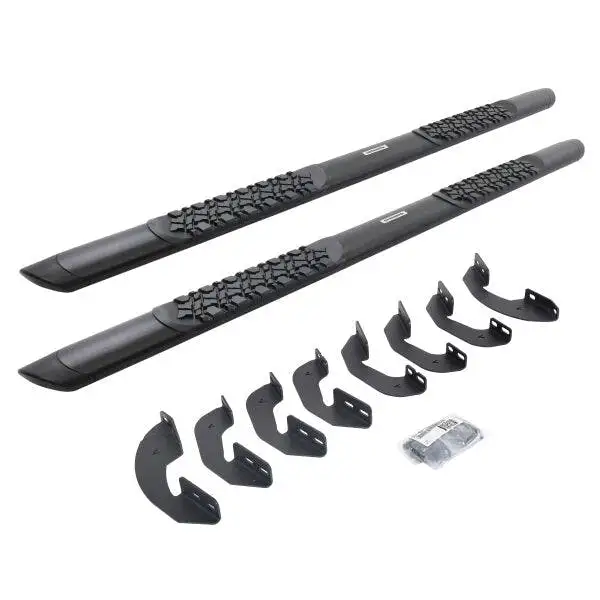 Go Rhino V3443580T V-Series V3 Aluminum Side Steps with Mounting Brackets Kit - Textured Black