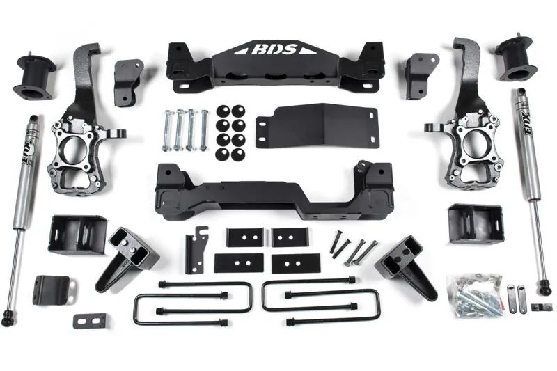 2015-2020 Ford F150 4WD BDS 6 inch Suspension Lift Kit with Fox 2.0 Rear Shocks | 1532FS