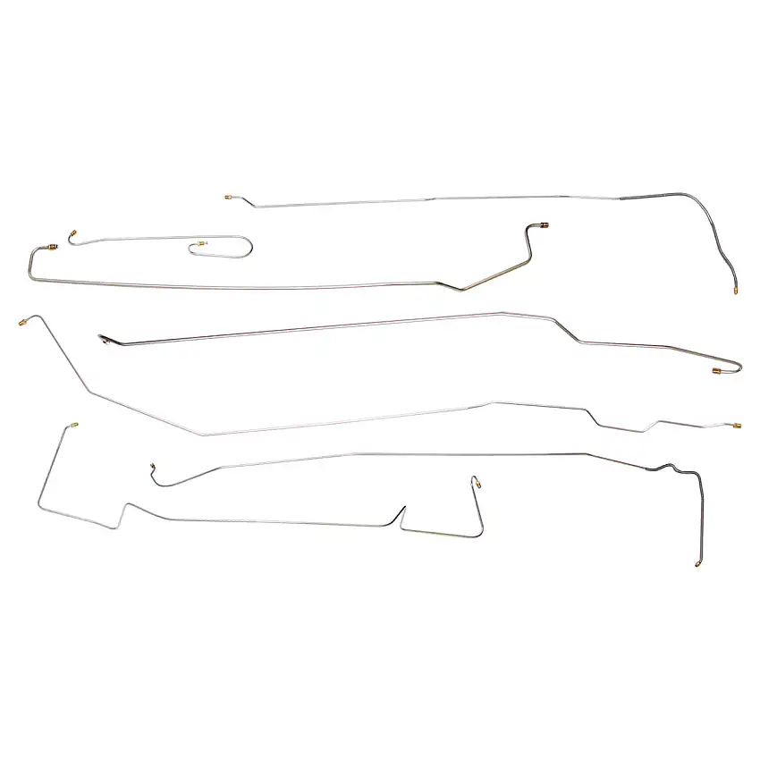 1953 Buick Super Special Roadmaster Series 40 50 70 Power Brake Line Kit 7pc, OE Steel
