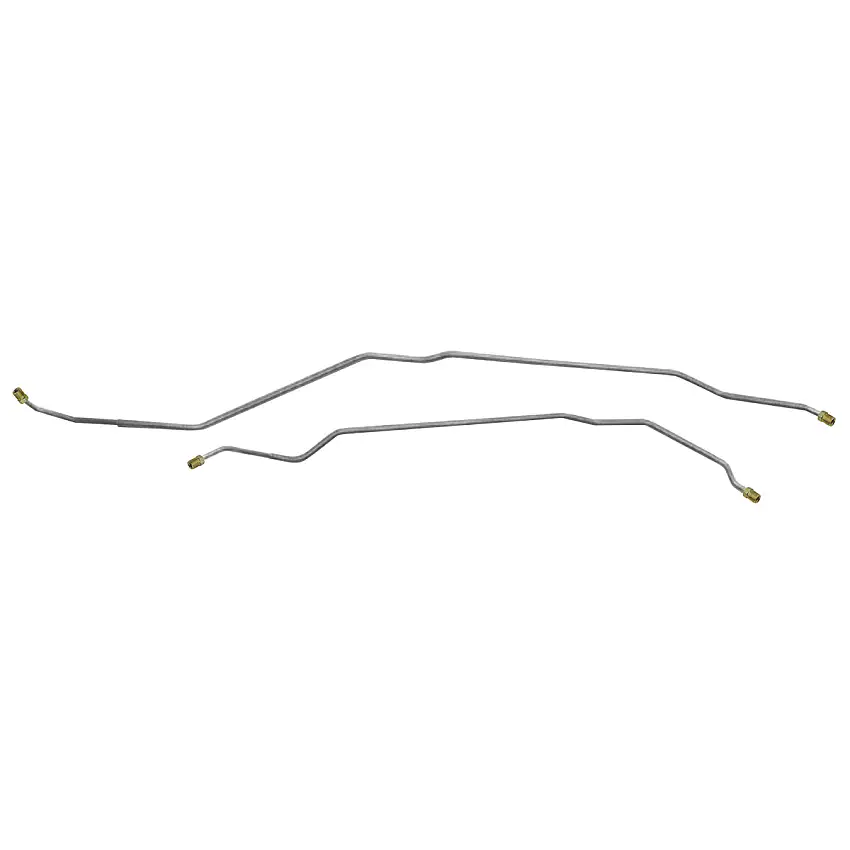 1969 Chevrolet Camaro 3/16" Rear Mono-Leaf Axle Brake Lines 2pc, OE Steel
