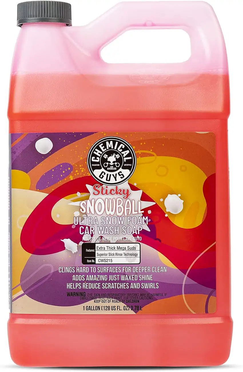 Chemical Guys Sticky Snowball Snow Foam Auto Wash - 1 Gallon - case of 4