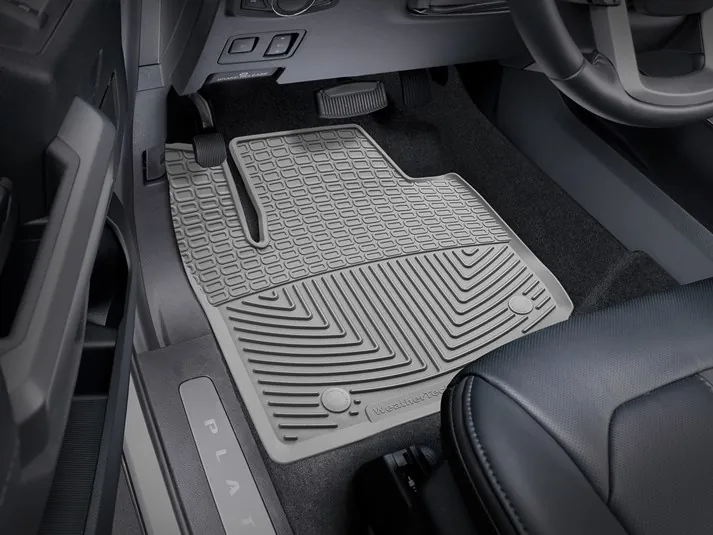 2017-2026 Ford F250 & F350 SuperCrew WeatherTech All Weather Front Floor Mats Gray | W408GR