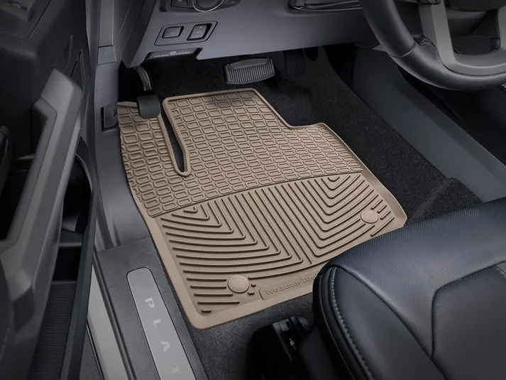 2017-2026 Ford F250 & F350 SuperCrew WeatherTech All Weather Front Floor Mats Tan | W408TN