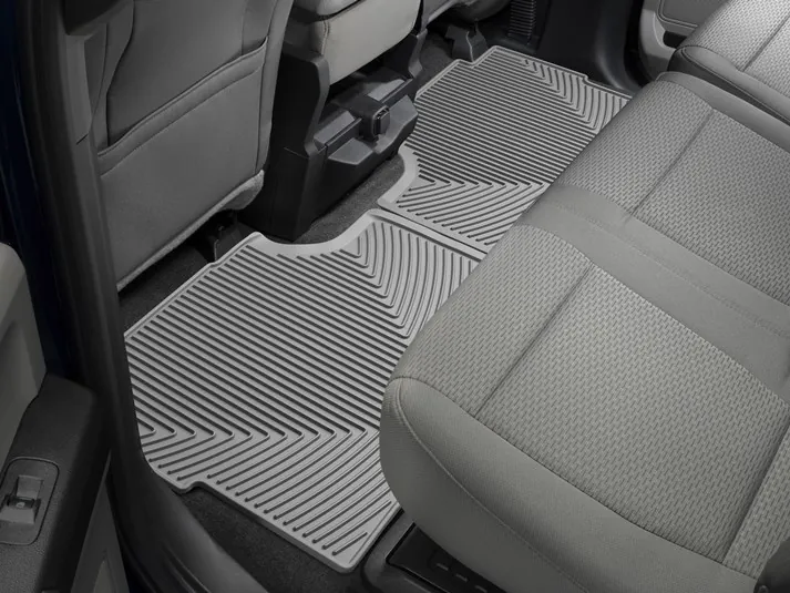2017-2026 Ford F250 & F350 WeatherTech All-Weather Rear Floor Mats Gray (SuperCrew) | W409GR