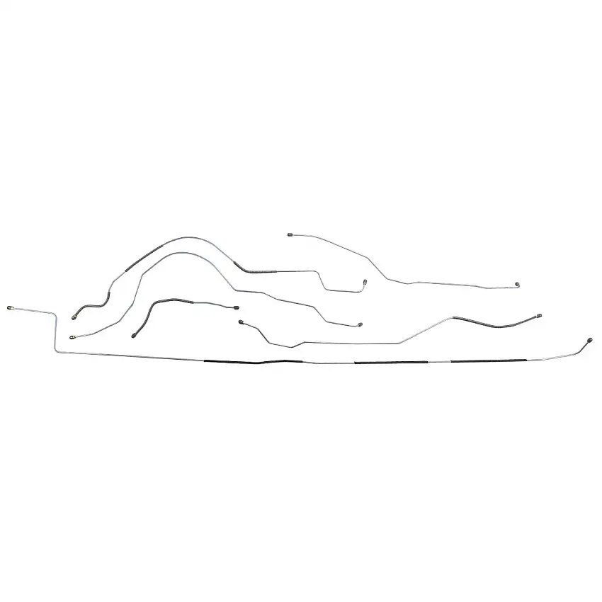 1949-50 Ford Special Super Manual Drum Brake Line Kit 5pc, OE Steel
