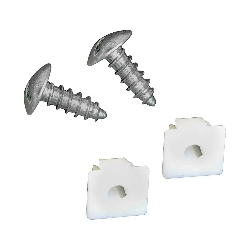 1964-77 GM License Plate Screws and plastic nuts 4pc