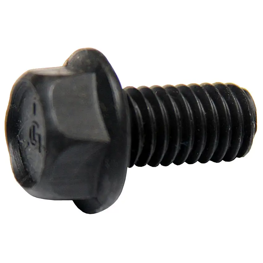 3/8" - 16 x 0.75" Flange Bolt. Oldsmobile Front Timing Cover Bolt. Finish: Black Phosphate & Oil.