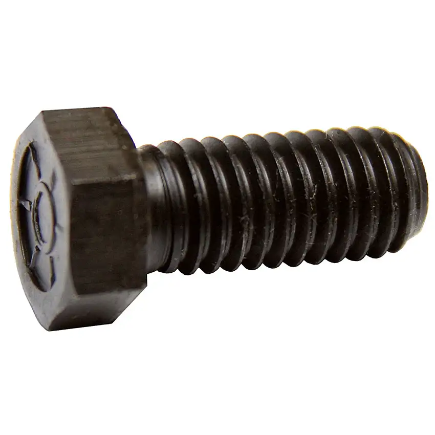 7/16" - 14 x 1" Hex Bolt, 11/16" Head. Oldsmobile Motor Mount Bolt to Block. Finish: Black Phosphate & Oil.