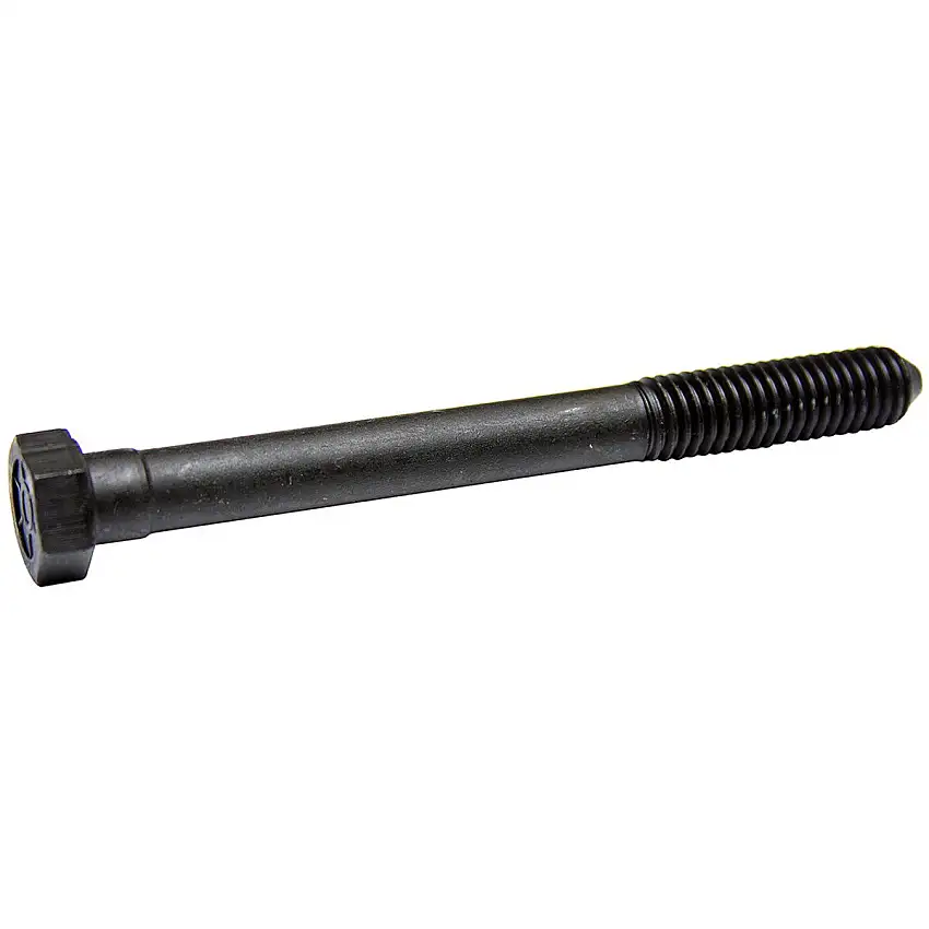 7/16" - 14 x 4.5" Hex Bolt, 5/8" Head. Steering Gear Bolt. Finish: Black Phosphate & Oil.