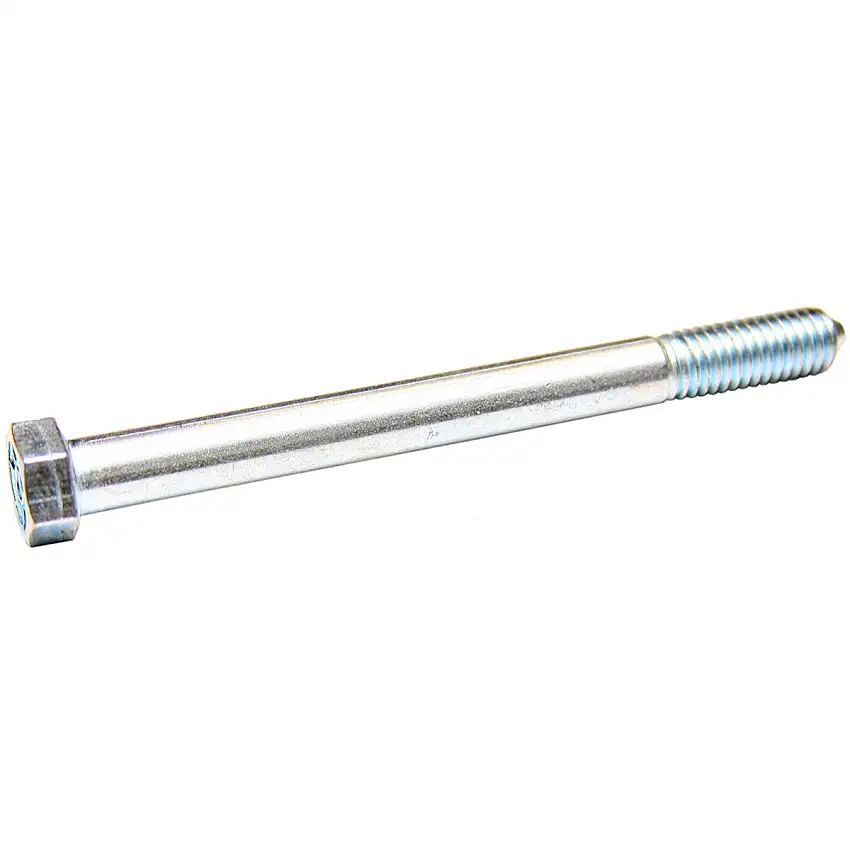 7/16" - 14 x 5" Hex Bolt, 5/8" Head. Pontiac 400 V8 Motor Mount Bolt. Finish: Silver/ Zinc.