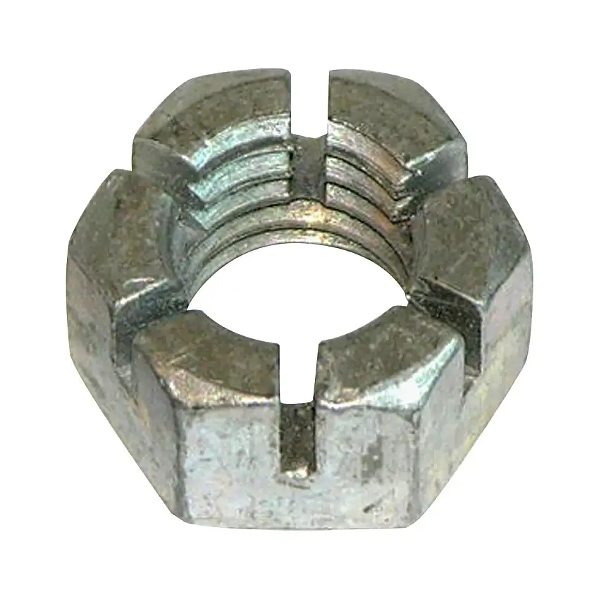 9/16" Hex Nut - .331 Height, 3/8-16 Thread 1964-81 Pontiac Slot Nut , Used on engine studs Finish: Silver Zinc