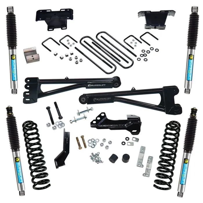 2017-2022 Ford F250 & F350 SuperLift 4 inch Radius Arm Lift Kit with Bilstein Shocks | K165B