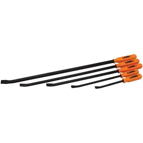 5 Piece Curved Pry Bar With Strike Handle Set