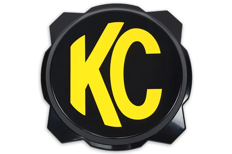 KC HiLites Black Pro6 Light Cover with Yellow Lettering | 5111