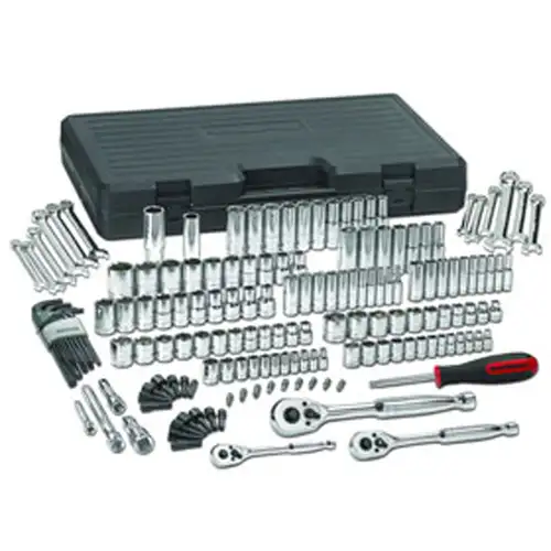 165 Pc SAE/Met 6 And 12 Point Mechanics Tool Set Multi Dr