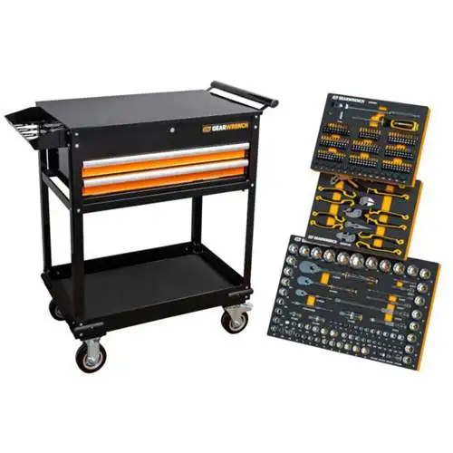MEGAMOD Mechanics Tool Set in Modular Foam Trays with Storage Unit