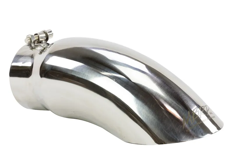 MBRP 4 inch Inlet 5 inch Outlet Polished 304 Stainless Steel Turn Down Exhaust Tip | MBR| T5086