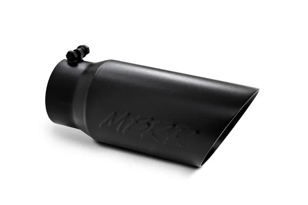 MBRP 4 inch Inlet to 5 inch Outlet BLK Series Dual-Walled Angle Cut Exhaust Tip | MBRT5053BLK