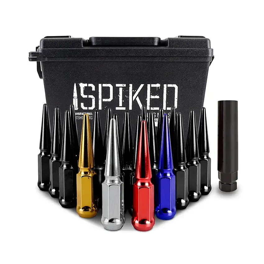 Mishimoto Steel M14 x 1.5 Spiked Lug Nuts | 32 Piece Kit