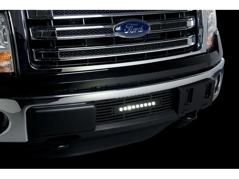 2011-2014 Ford F150 Putco Stainless Steel Black Bar Design Lower Grille with 10 inch LED Light Bar | 87182L