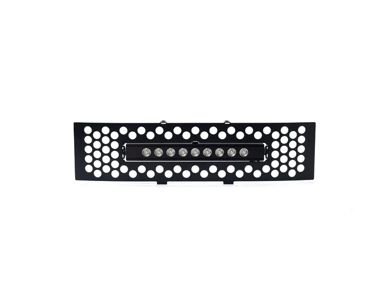 2011-2014 Ford F150 Putco Stainless Steel Black Punch Design Lower Grille with 10 inch LED Light Bar | 88182L