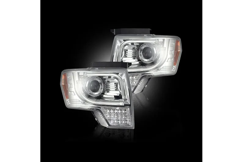 2009-2014 Ford F150 & Ford Raptor Recon OLED Projector Headlights (Chrome) | 264190CLC