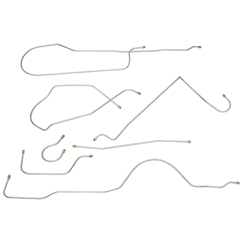 1940 Chevrolet GMC Truck 2WD 1/2-Ton Std. Cab Short Bed Manual Drum Complete Brake Line Kit 7pc, Stainless