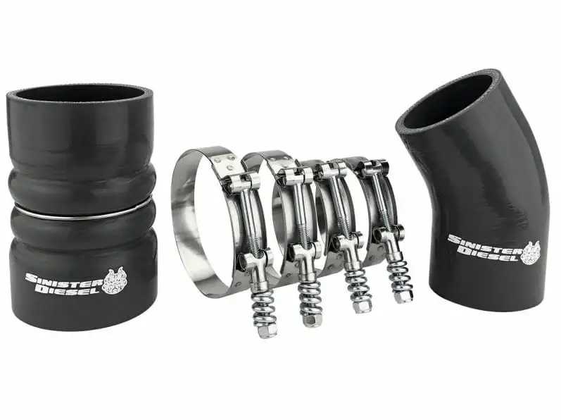 Sinister Diesel Silicone Intercooler Hot Side Hose and Clamp Kit 03-07 Ford 6.0L Powerstroke